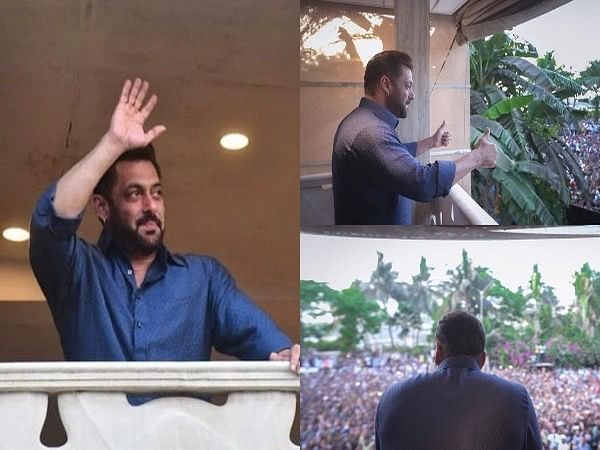 Salman Khan Makes Special Eid Appearance For His Fans Gathered Outside