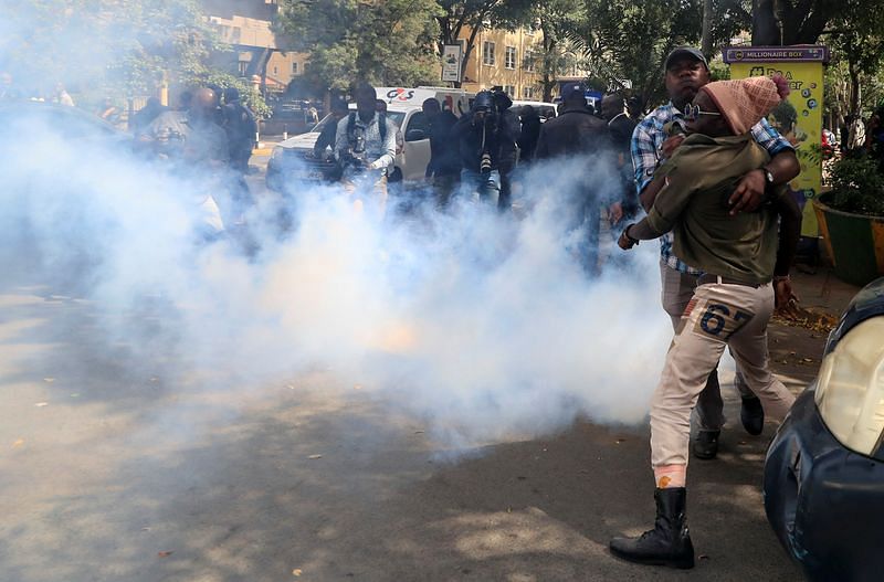 Kenyan Police Fire Teargas At Protesters Marching Against Finance Bill