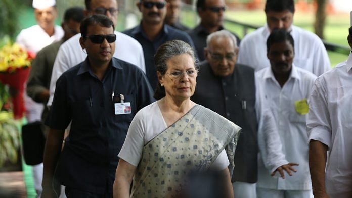 File photo of Congress president Sonia Gandhi | Photo: Praveen Jain | ThePrint