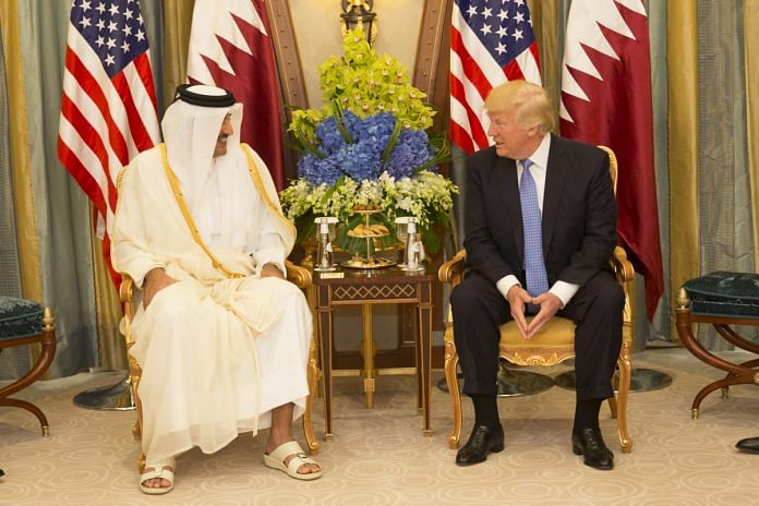 File photo of President Donald Trump meets with the Emir of Qatar during their bilateral meeting, 21 May, 2017 | Official White House Photo by Shealah Craighead | Twitter