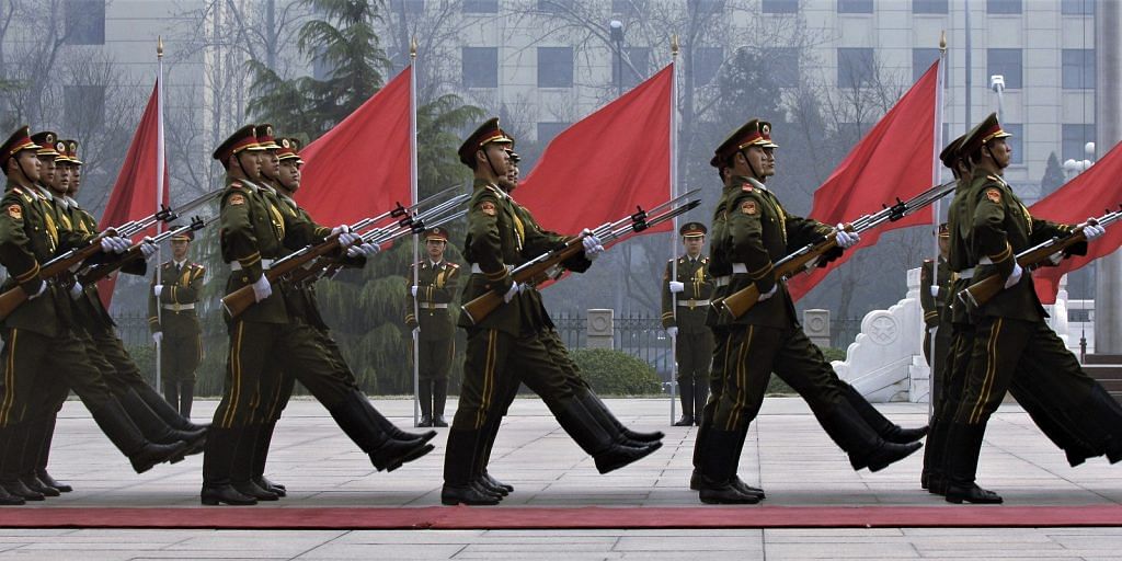 Members of a Chinese military honor guard