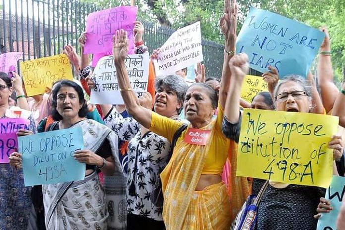 Women Protesting the Dilution of 498A. | Commons