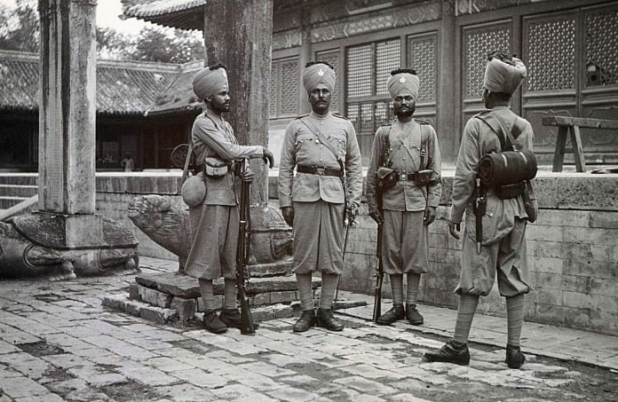 A group of British Indian soldiers in China