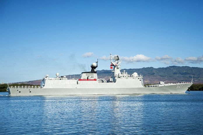 A Chinese Navy vessel. The Chinese Navy is building warships to add to its fleet much faster than imagined.