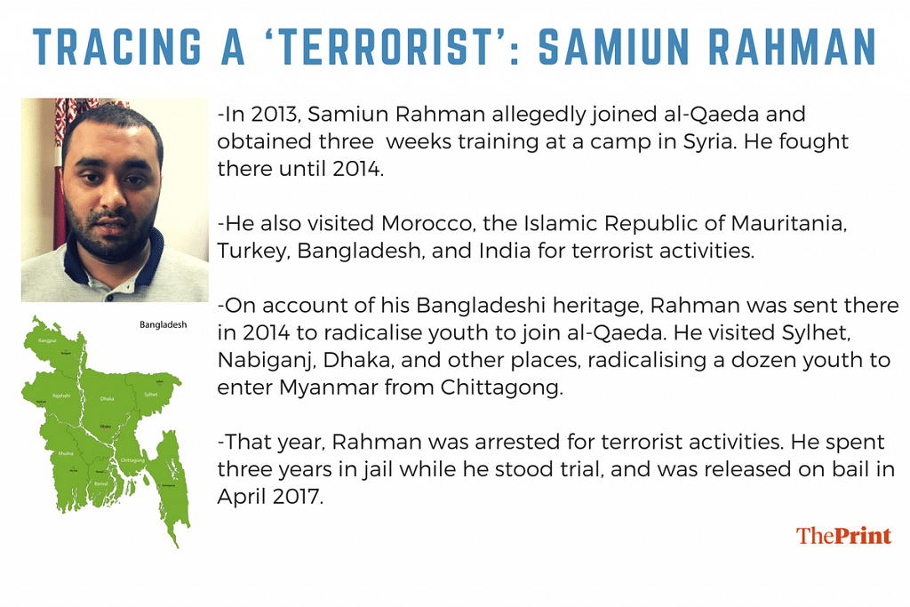Alleged al-Qaeda man Samiun Rahman went to Syria as a Human Aid volunteer