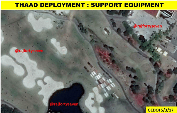 Satellite image of support equipment