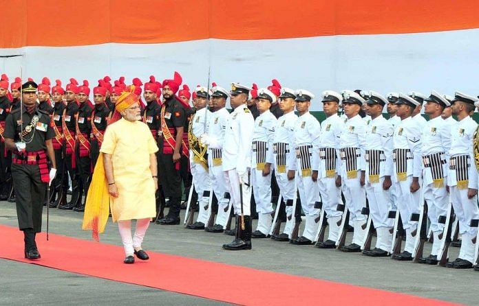 Narendra Modi at Independence Day celebrations at the Red Fort.
