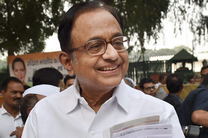 Senior Congress leader P. Chidambaram