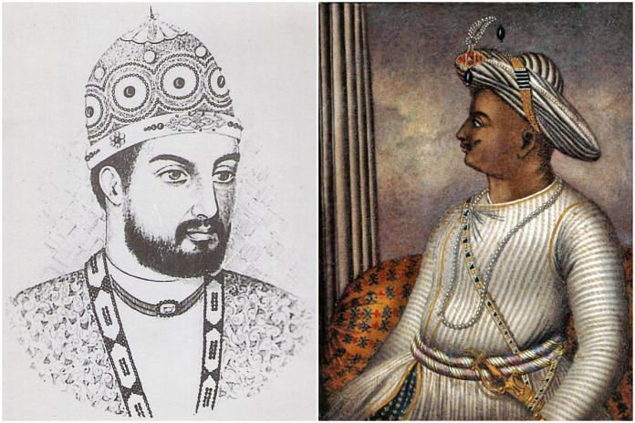 An image of Alauddin Khilji (left) and Tipu Sultan (right) who are at the centre of debates in India