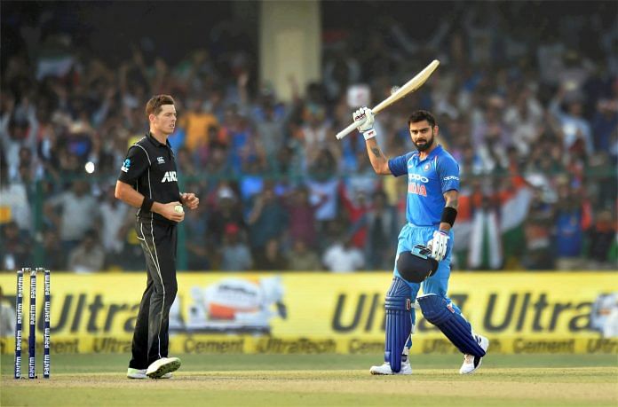 Virat Kohli on the field