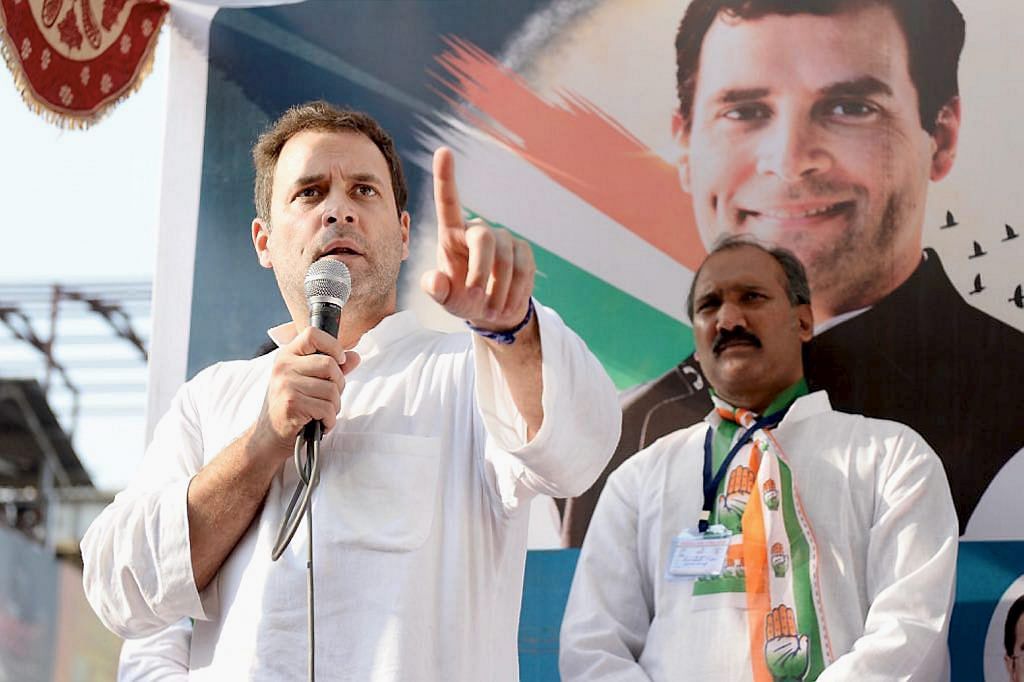 Rahul Gandhi at a campaign event