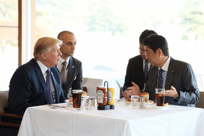 Abe and Trump in Japan