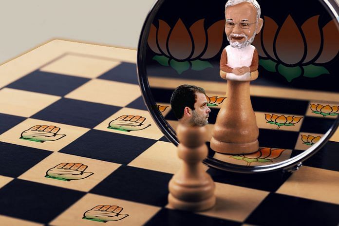 An illustration showing Rahul Gandhi and Narendra Modi