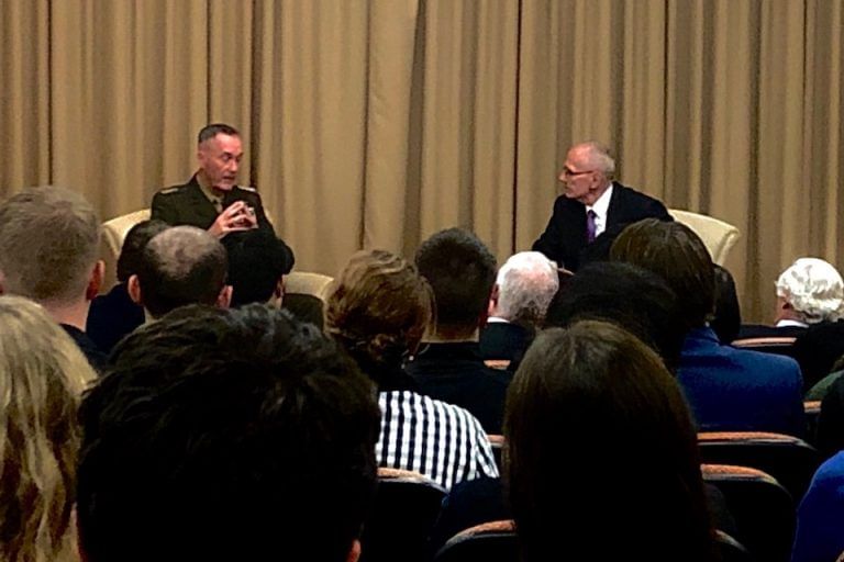 General Dunford says military leaders need to be apolitical & intellectually empowered