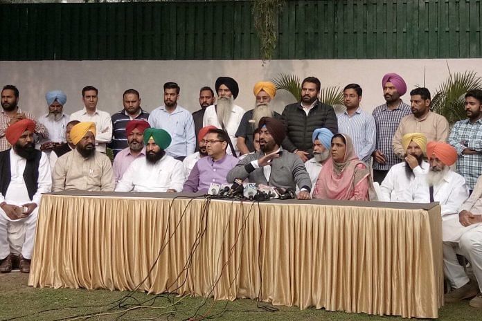 File photo of Sukhpal Singh Khaira with other AAP MLAs