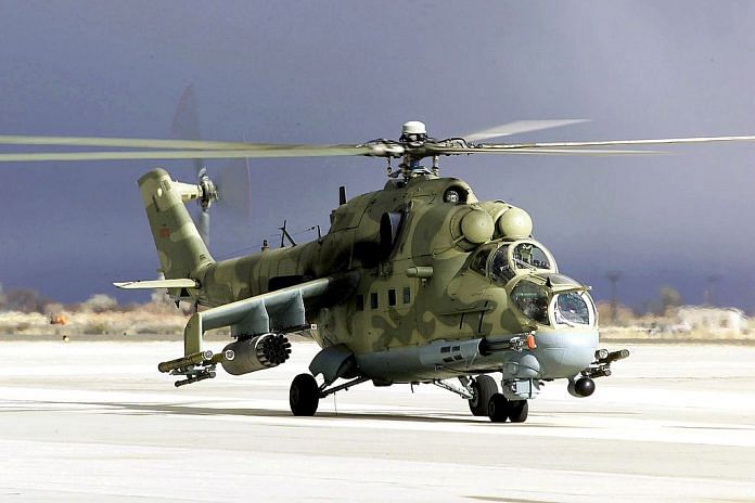 The Mi-24 helicopter. India will help Afghanistan repair Soviet-era choppers