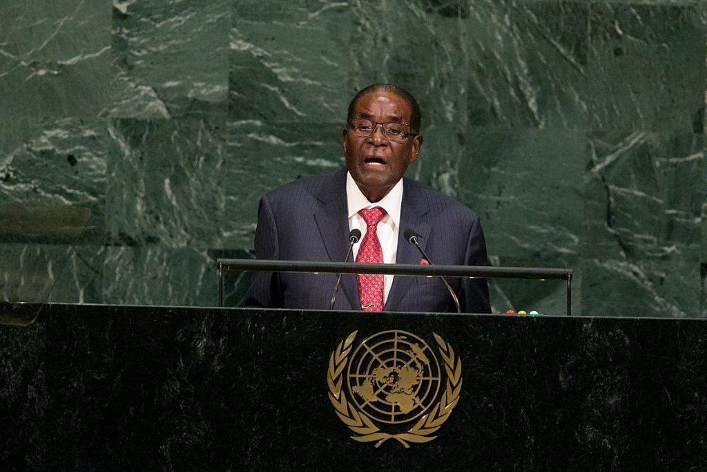 Robert Mugabe addressing the UN General Assembly