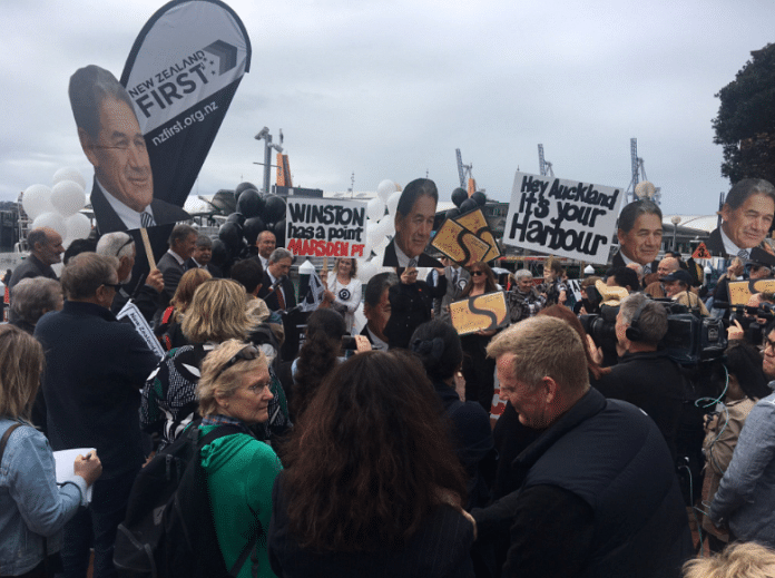 Political rally in New Zealand