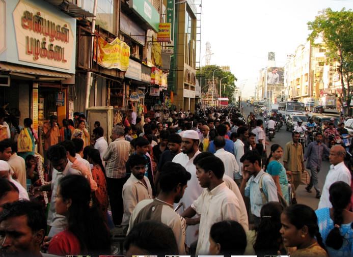 Busy market in Chennai