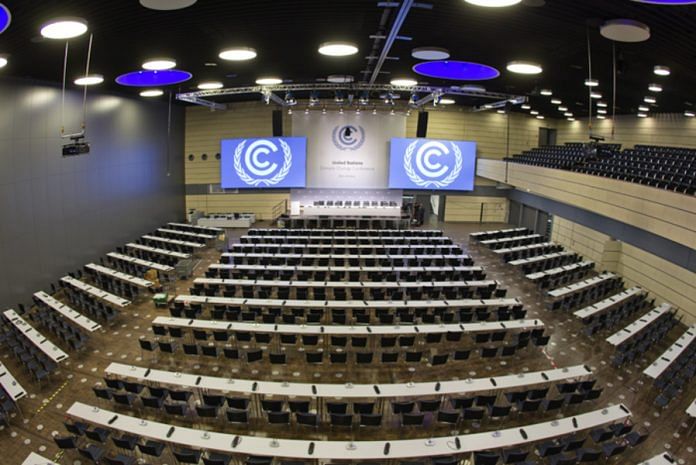 A hall where the summit on climate change will be held in Bonn