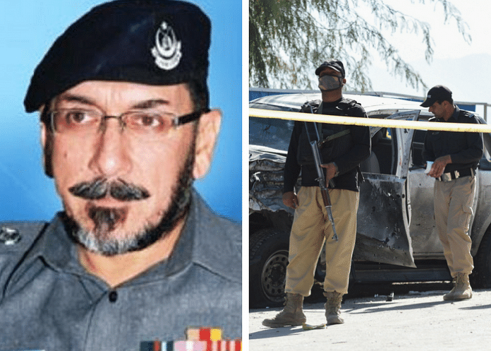 A photo of Deceased Inspector general (AIG) telecommunications, Hamid Shakee and a representational image of Pakistan Police