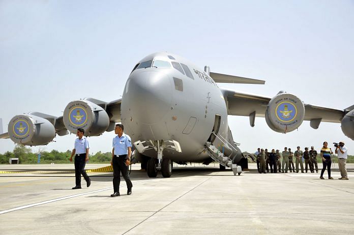 Boeing C-17 Globemaster III during its induction