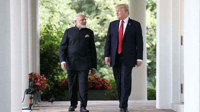 US President Donald Trump with PM Narendra Modi in Washington | Win McNamee/Getty Images