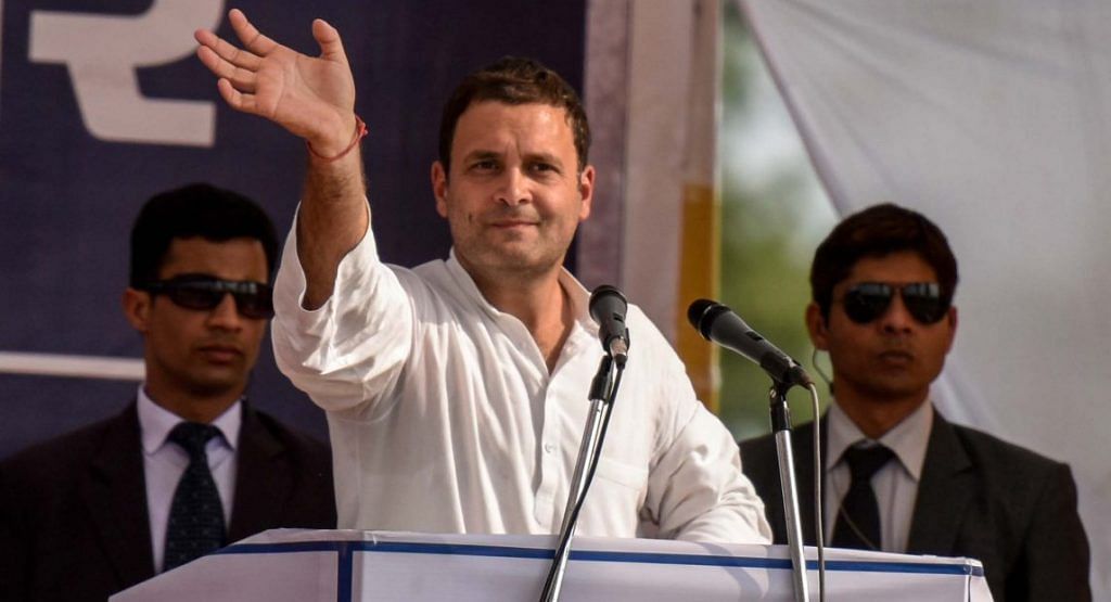 Rahul Gandhi at an election campaign rally in Ahmedabad | Getty Images