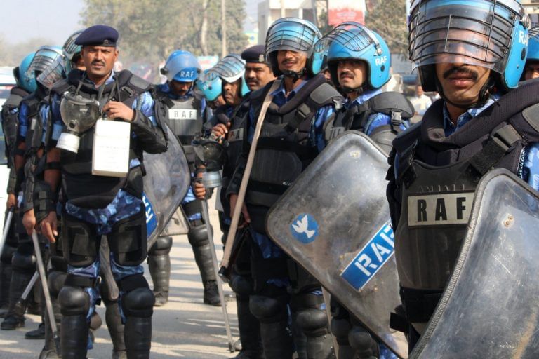 For first time since 2002, riot police deployed in Gujarat elections