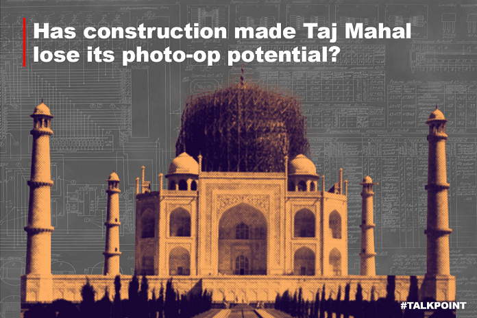 A graphic showing the Taj Mahal
