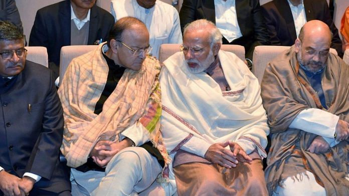 Narendra Modi, Amit Shah, Arun Jaitley and Ravi Shankar Prasad.