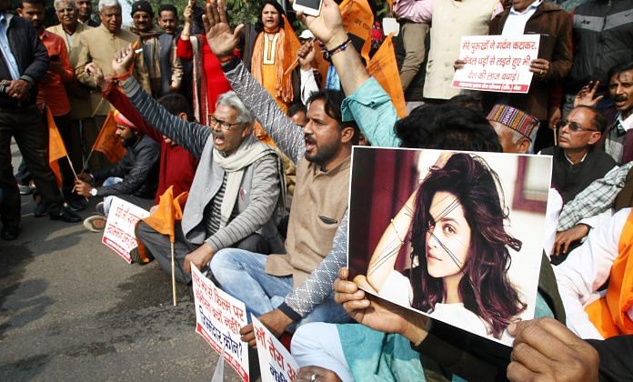 Protest against the release of film Padmaavat
