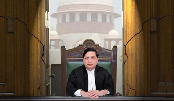 CJI infront of Supreme Court of India