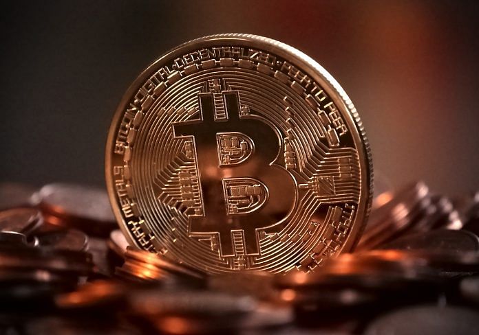 A representational image of a bitcoin