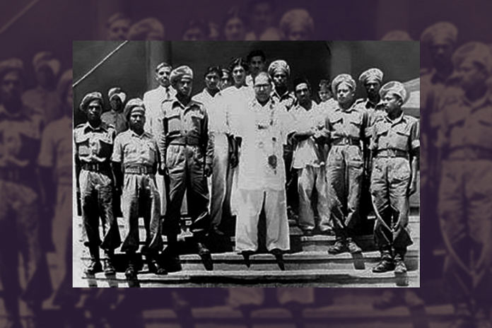 The Mahar Regiment with Dr B. R. Ambedkar