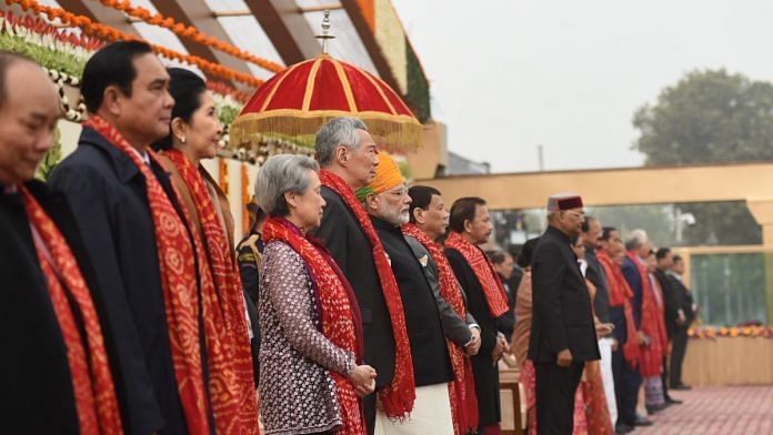 Prime Minister Narendra Modi with ASEAN leaders on Republic Day
