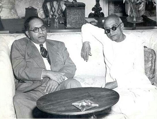 C. Rajagopalachari with Bhim Rao Ambedkar