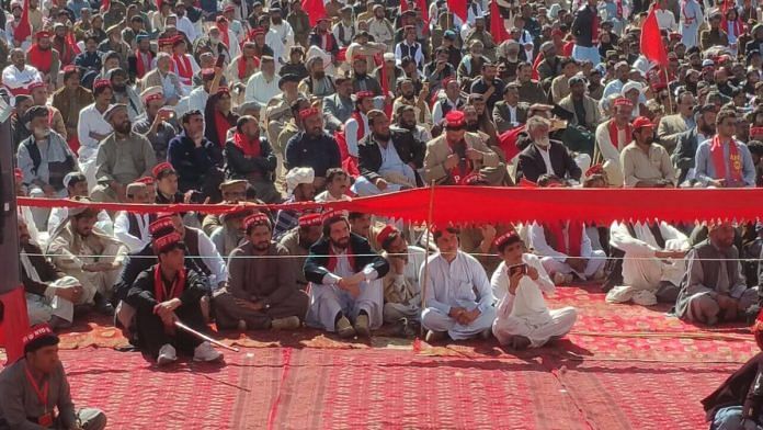 members of FATA and Pashtun activists gather in Islamabad for the Pastun Long March