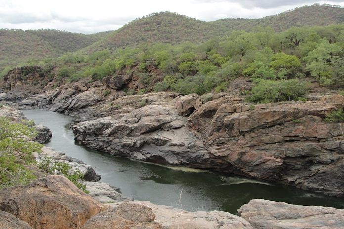 Cauvery river near Mekedatu
