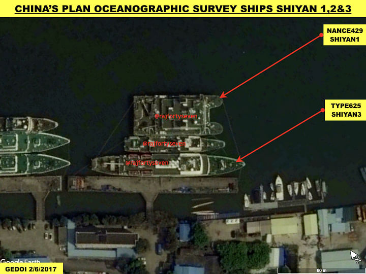 China's Plan Oceanographic Survey Ships Shiyan 1,2,3