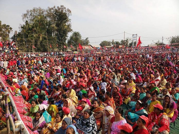 A CPI(M) election rally in Tripura