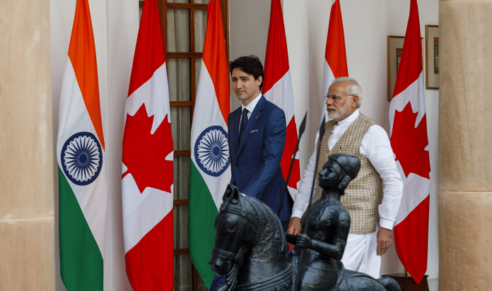 Justin Trudeau and Narendra Modi | Justin Trudeau's official Twitter account