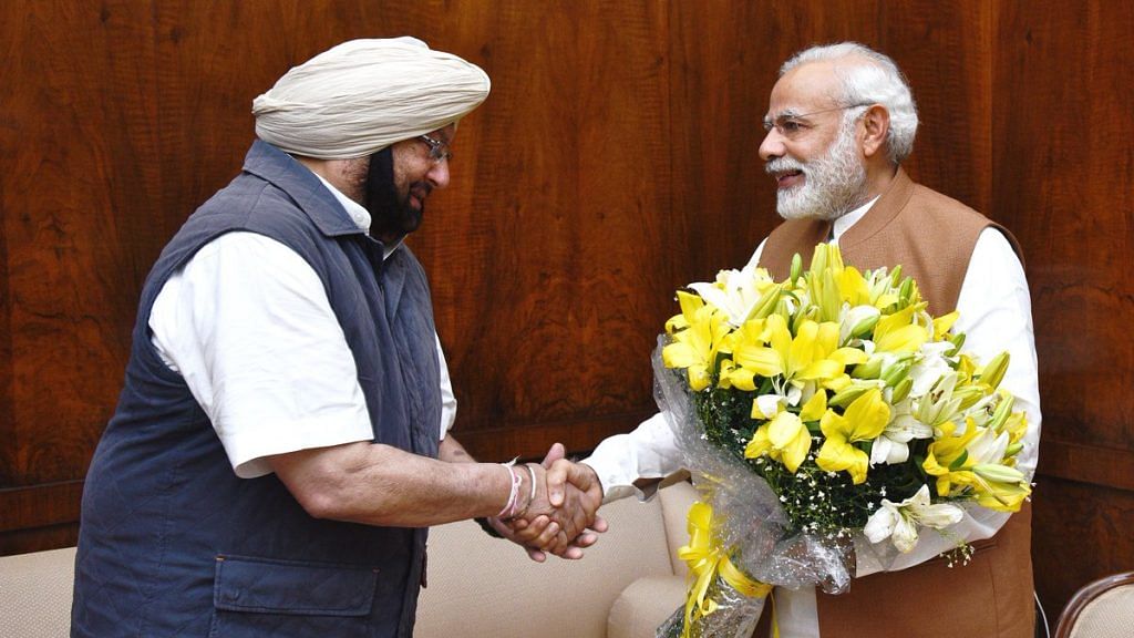 Punjab CM Captain Amarinder Singh and Prime Minister Narendra Modi