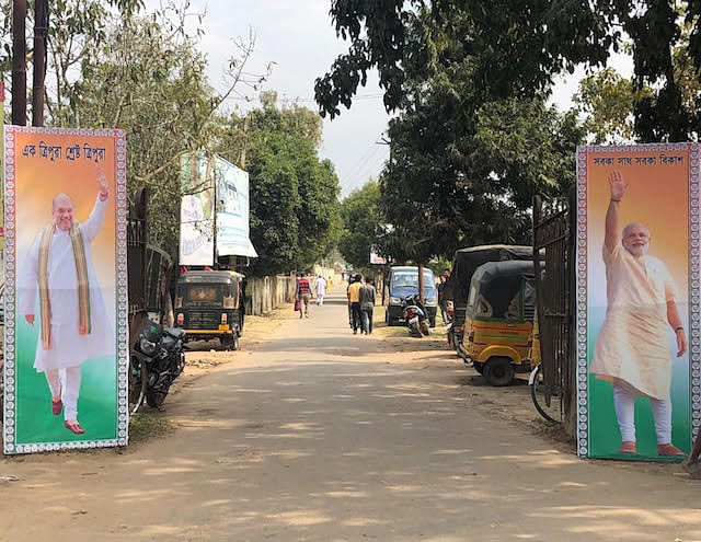 Amit Shah and Narendra Modi Tripura Posters