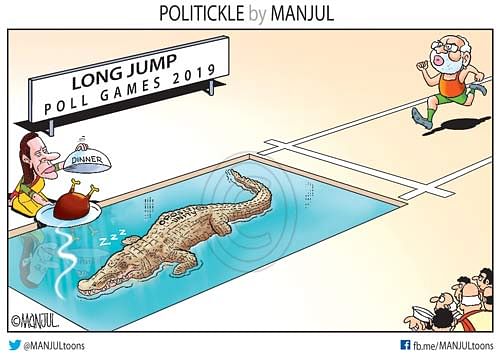 Cartoons: Modi's dangerous long jump, Twitter goals for MPs, and FB leaks