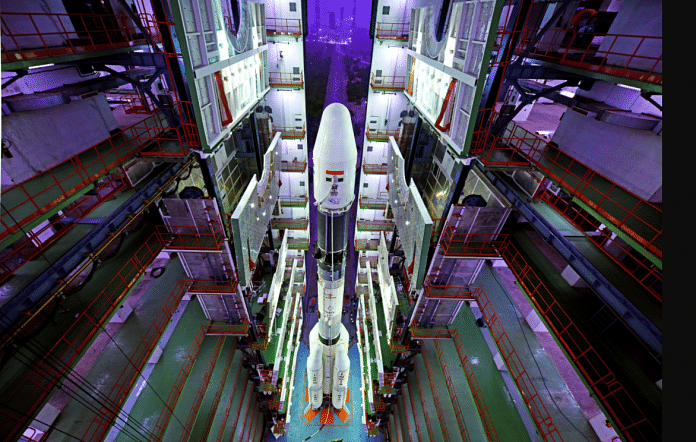 Fully integrated GSLV inside the Vehicle Assembly Building, Sriharikota | ISRO