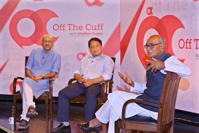 Digvijaya Singh at Off the Cuff event in Delhi