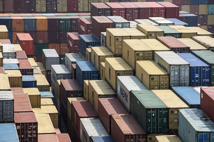 (Representative image) Shipping containers at a port in China