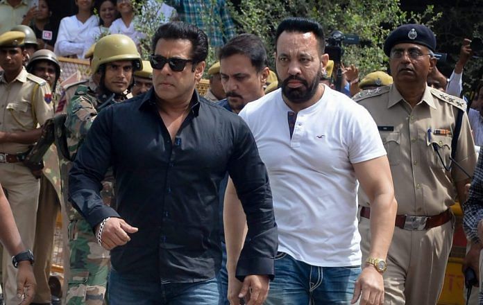 Salman Khan arrives for a hearing in the Black Buck hunting case, in Jodhpur on Thursday | PTI