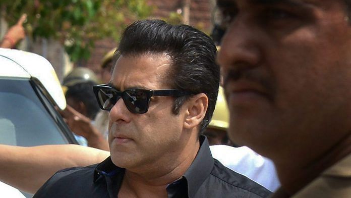Bollywood actor Salman Khan at the court for a hearing in the Black Buck hunting case, in Jodhpur | File photo | PTI